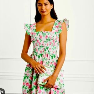 Floral Pink and Green Dress